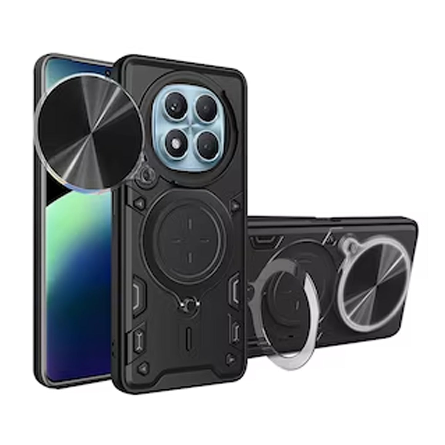 [Free Shipping} METAL RING HOLDER CASE FOR REDMI NOTE 14 PRO