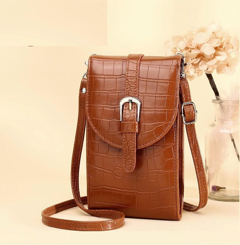 Crocodile Mini Cell Phone Handbag Case Shoulder Bag Pouch Purse Wallet