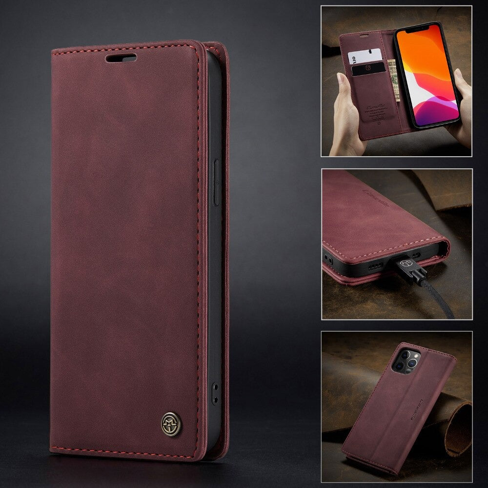 Caseme Retro Leather Flip Case For IPhone Models