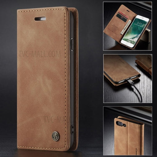 [ FREE SHIPPING] CaseMe Retro Leather Case For iphone 7 Plus/8 Plus  Book Style Flip Wallet Magnetic Cover Card Slots Case For Iphone 7 Plus/8 Plus