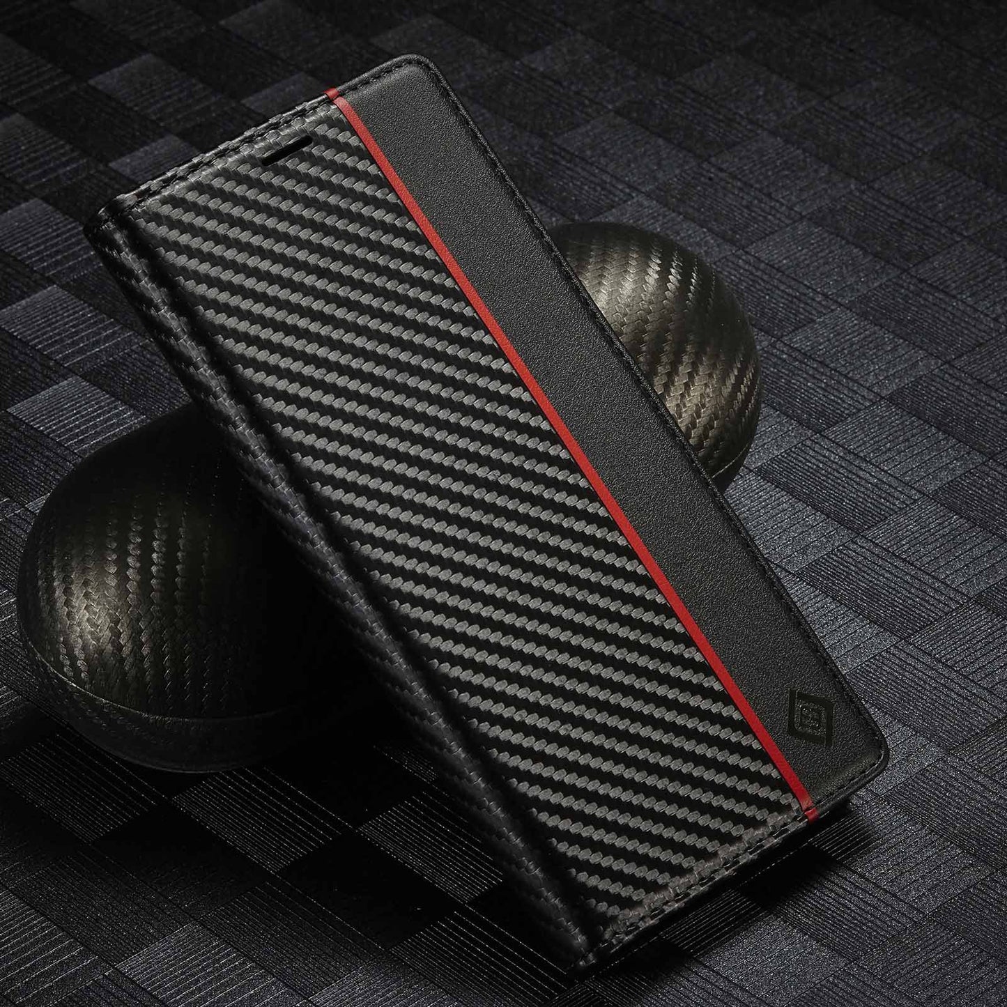 [FREE SHIPPING] CARBON FIBER BOOKLET LEATHER CASE FOR SAMSUNG S22 ULTRA
