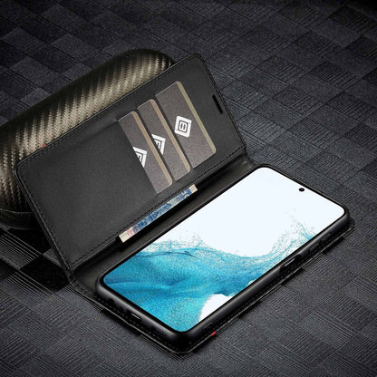[FREE SHIPPING] CARBON FIBER BOOKLET LEATHER CASE FOR SAMSUNG S23 ULTRA