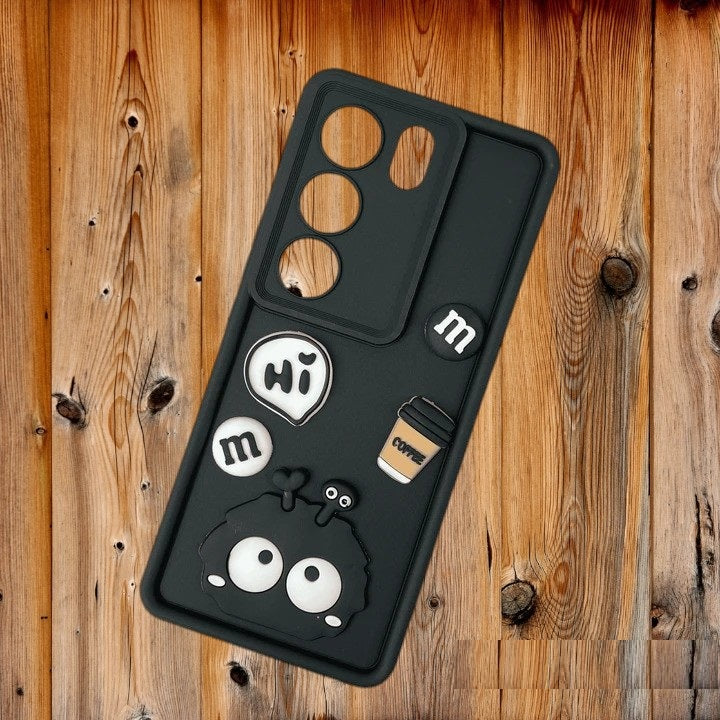 [FREE SHIPPING] 3D Briquette m&m icons Liquid silicon Case for Vivo V29