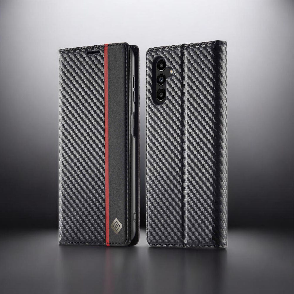 [FREE SHIPPING] CARBON FIBER BOOKLET LEATHER CASE FOR SAMSUNG A16