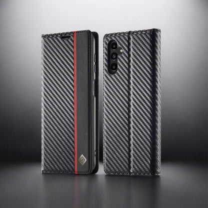 [FREE SHIPPING] CARBON FIBER BOOKLET LEATHER CASE FOR SAMSUNG A16