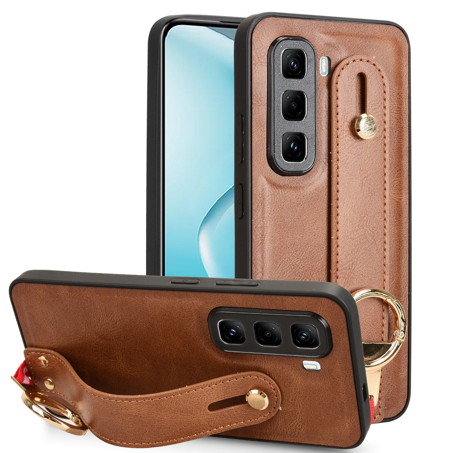 [FREE SHIPPING] BUSINESS PU LEATHER CASE FOR INFINIX HOT 50 PRO PLUS