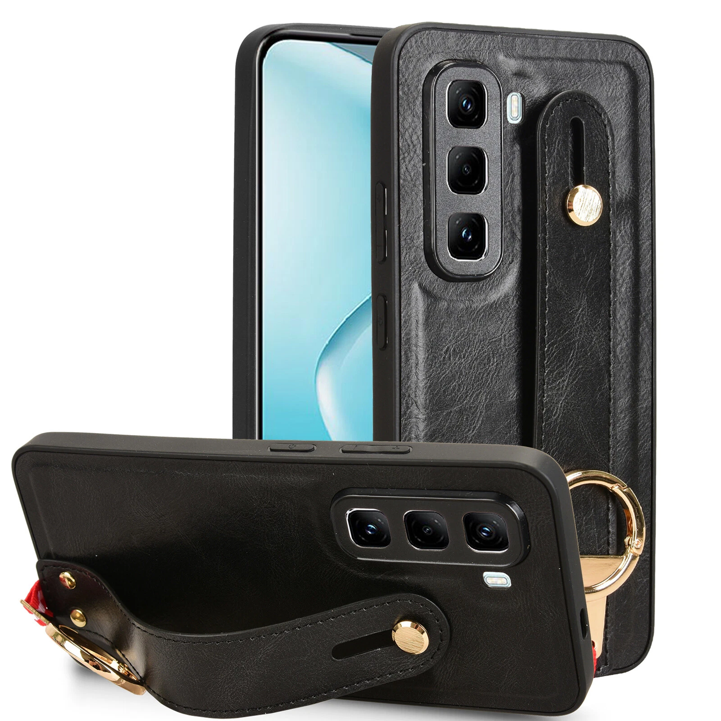 [FREE SHIPPING] BUSINESS PU LEATHER CASE FOR INFINIX HOT 50 PRO