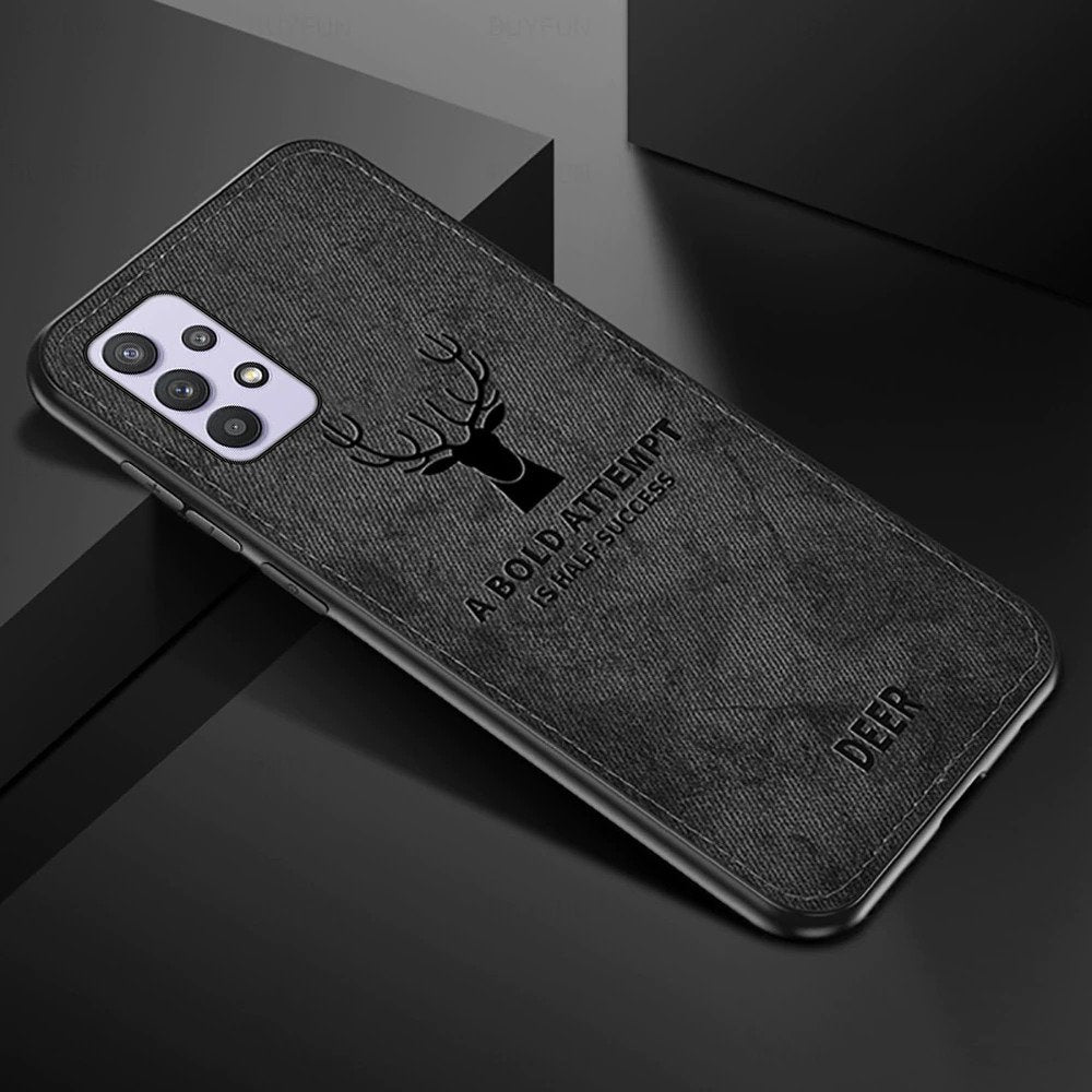 [ FREE SHIPPING] High Quality Luxury Camera Protection Shockproof PU Leather Phone Case For Samsung A73 - Black