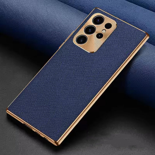 [FREE SHIPPING] GOLD EDGE LEATHER CASE FOR SAMSUNG S22 ULTRA