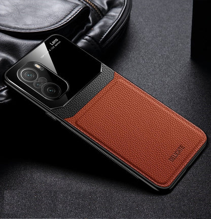 [ FREE SHIPPING] Luxury Slim Leather Case Lens Shockproof BackCover for Redmi Note 10 / Note 10s