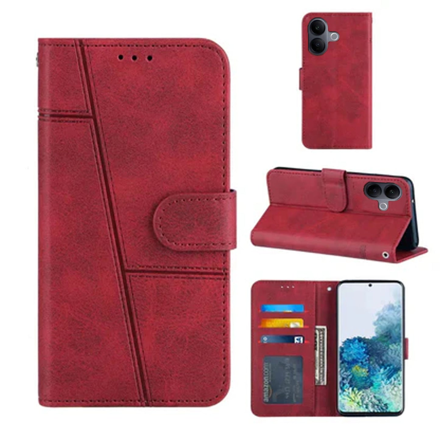 [FREE SHIPPING] BOOKLET LEATHER CASE FOR VIVO V60 LITE
