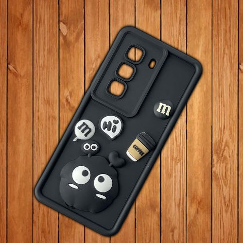 [FREE SHIPPING] 3D Briquette m&m icons Liquid silicon Case for Infinix Hot 50 Pro
