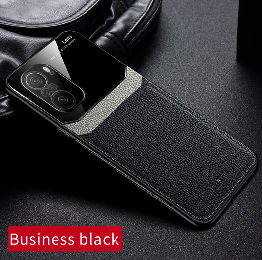 [ FREE SHIPPING] Luxury Slim Leather Case Lens Shockproof BackCover for Redmi Note 10 / Note 10s