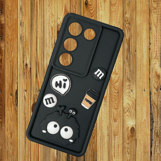 [FREE SHIPPING] 3D Briquette m&m icons Liquid silicon Case for Vivo V27e
