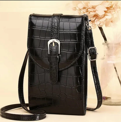 Crocodile Mini Cell Phone Handbag Case Shoulder Bag Pouch Purse Wallet