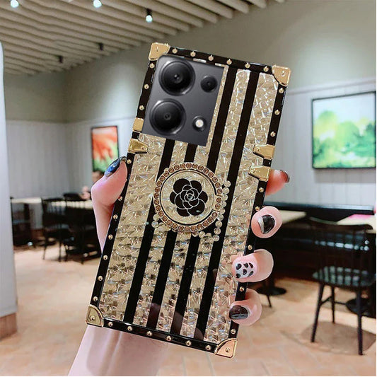 {FREE SHIPPING} Diamond Fashion Case With Ring Holder For Redmi Note 13