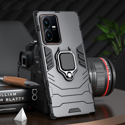 [ FREE SHIPPING] Armor Case For Vivo Y22/ Y22s , Shockproof Stand Holder Cover