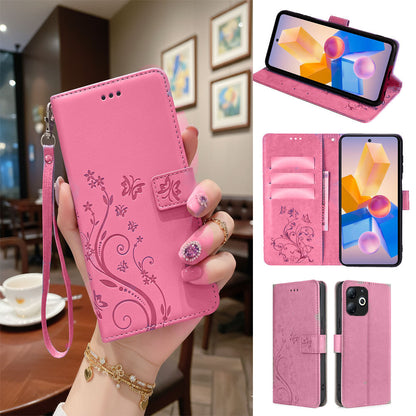 [FREE SHIPPING] BUTTERFLY FLOWER LEATHER FLIP WALLET CASE FOR INFINIX HOT 40i