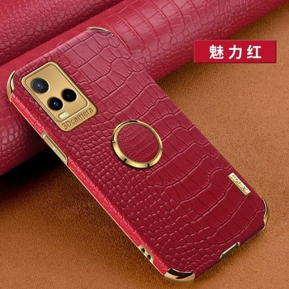 [ FREE SHIPPING] Crocodile Pattern Leather Case For Vivo Y21