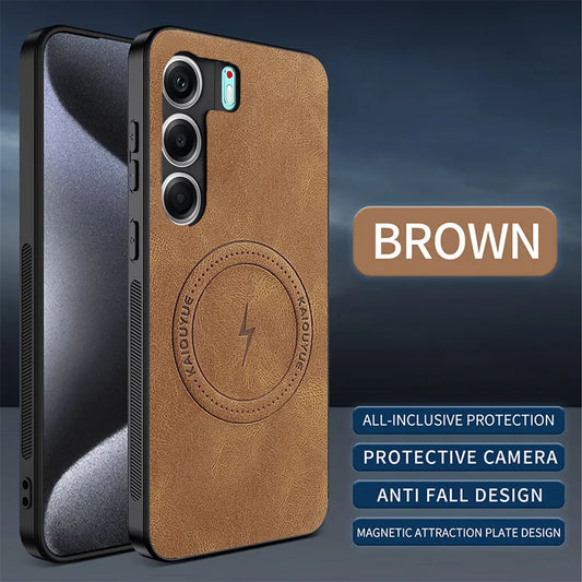 [FREE SHIPPING] SLIM MAGSAFE LEATHER CASE FOR TECNO CAMON 40 PRO