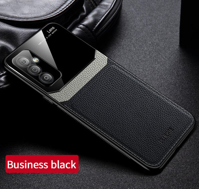 [FREE SHIPPING] LUXURY SLIM LEATHER CASE LENS SHOCKPROOF BACKCOVER FOR SAMSUNG A34
