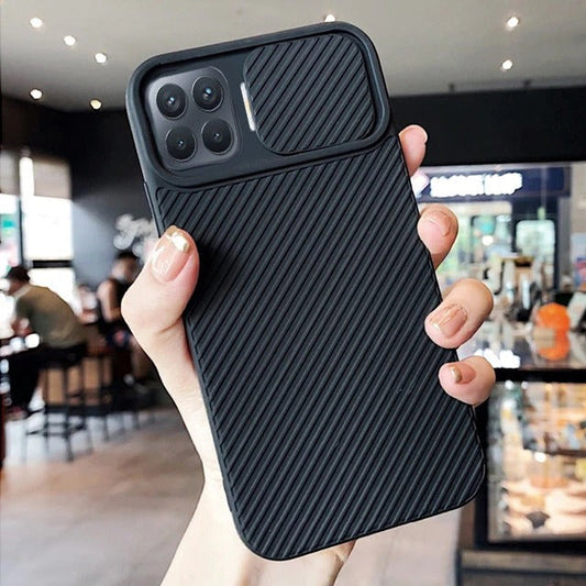 [ FREE SHIPPING] CamShield PC Case for Oppo F17 Pro Slide Cover Camera Protection Case - Black
