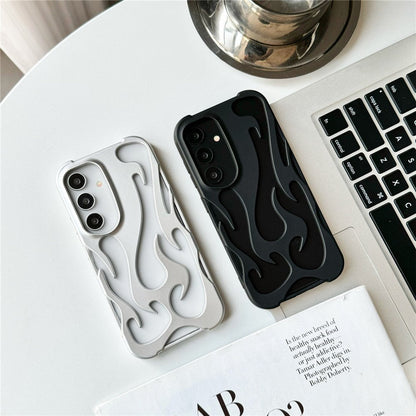[FREE SHIPPING] FLAME SHAPED HOLLOWED FROSTED PHONE COVER SAMSUNG A55