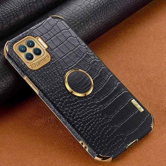 [ FREE SHIPPING] Crocodile Pattern Leather Case For Oppo F17 Pro