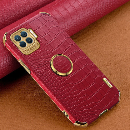 [ FREE SHIPPING] Crocodile Pattern Leather Case For Oppo F17 Pro