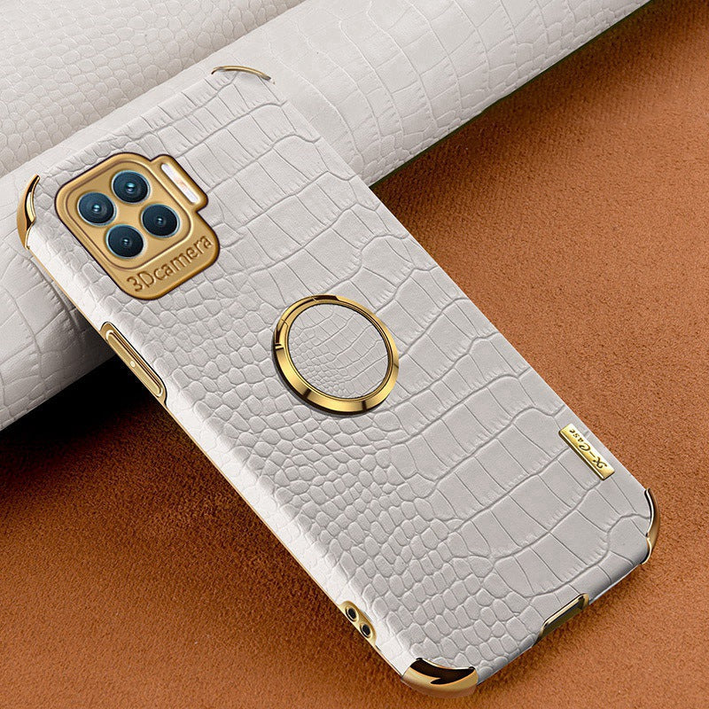 [ FREE SHIPPING] Crocodile Pattern Leather Case For Oppo F17 Pro