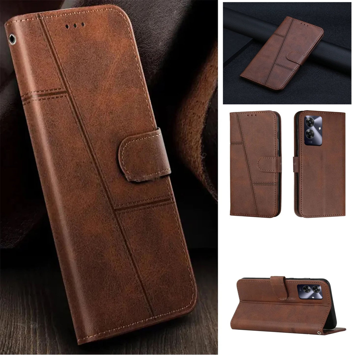 [FREE SHIPPING] BOOKLET LEATHER CASE FOR REALME NOTE 60