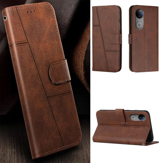 [FREE SHIPPING] RETRO BOOKLET PU LEATHER WALLET CASE FOR VIVO V50/V50e