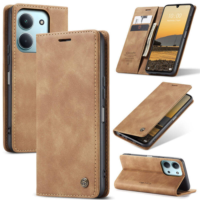 [FREE SHIPPING] CASEME RETRO FLIP LEATHER CASE FOR REDMI 15C