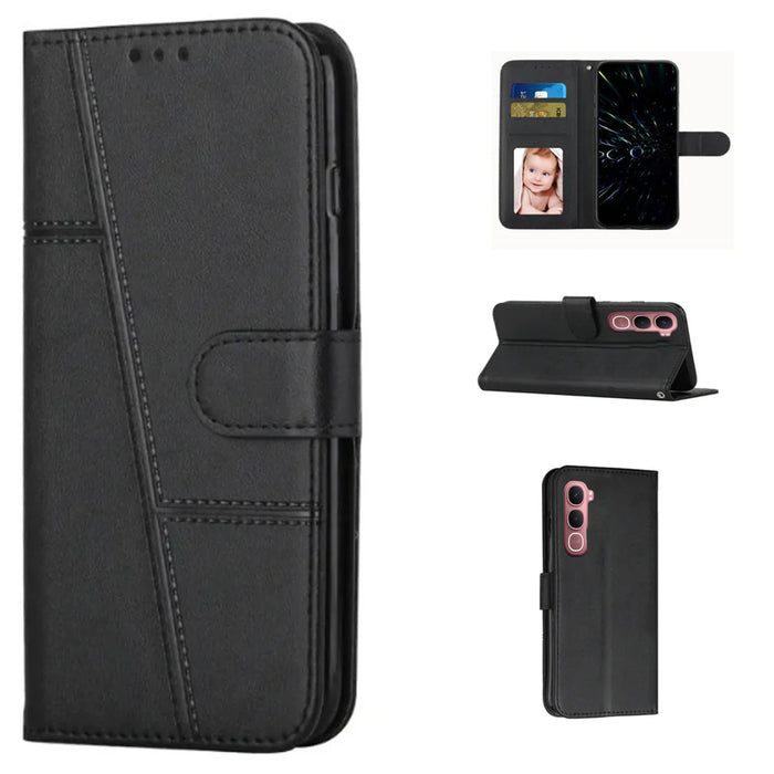 [FREE SHIPPING] BOOKLET LEATHER CASE FOR VIVO Y21D