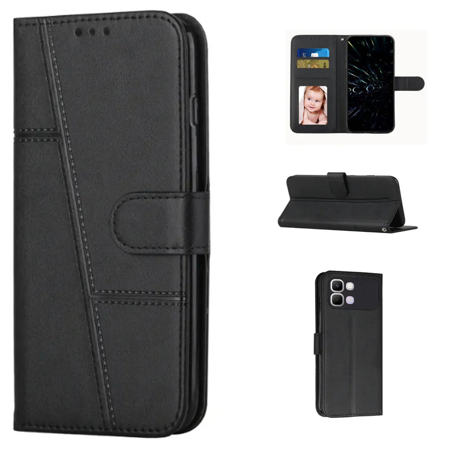 [FREE SHIPPING] BOOKLET LEATHER CASE FOR INFINIX NOTE 60 PRO