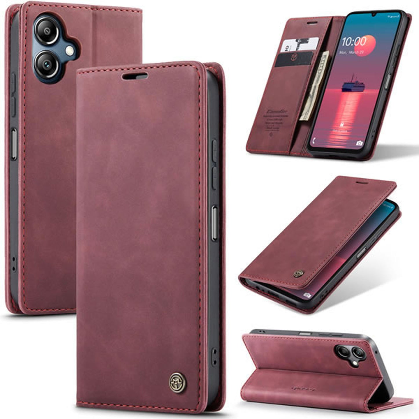 [FREE SHIPPING] Caseme Retro Leather Flip Case For Samsung A06