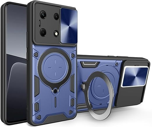 [FREE SHIPPING] Metal Ring Camera Protect Armor Hybrid Rotating Holder Back Cover For Infinix Note 30 4G