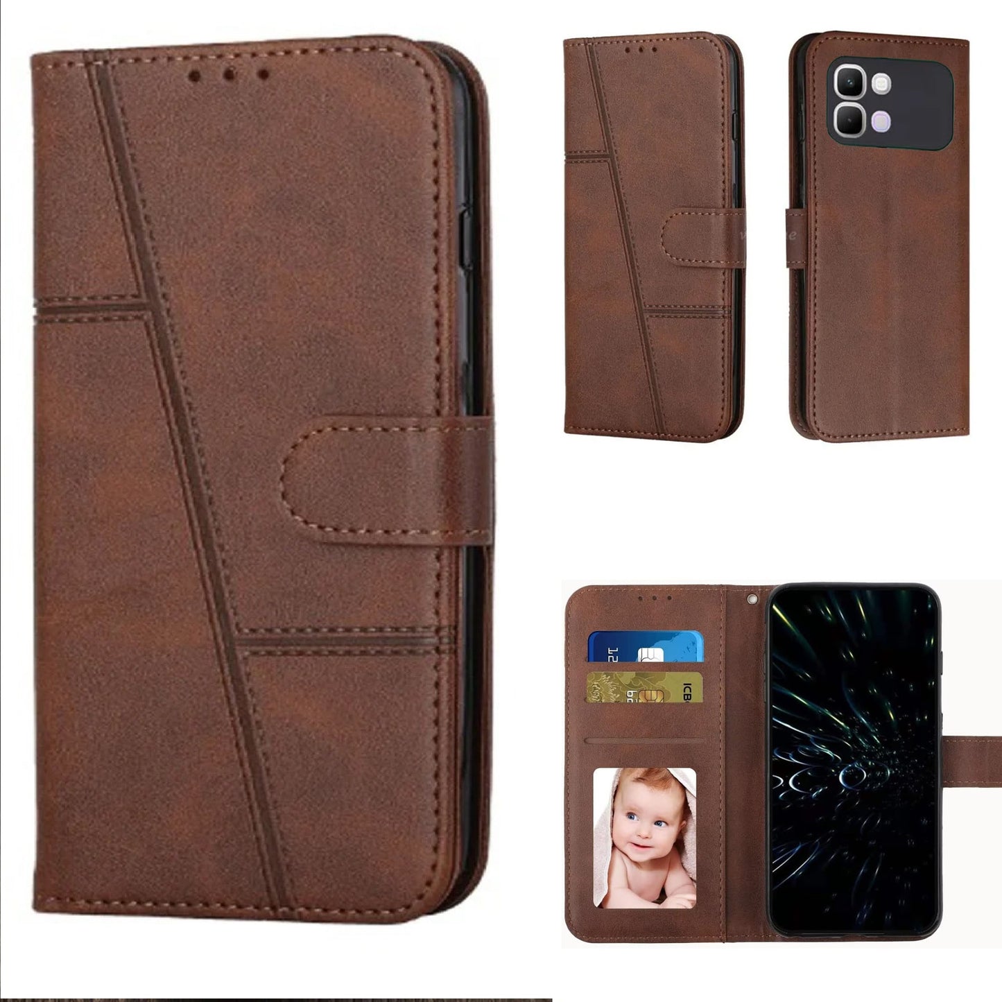 [FREE SHIPPING] BOOKLET LEATHER CASE FOR INFINIX SMART 20