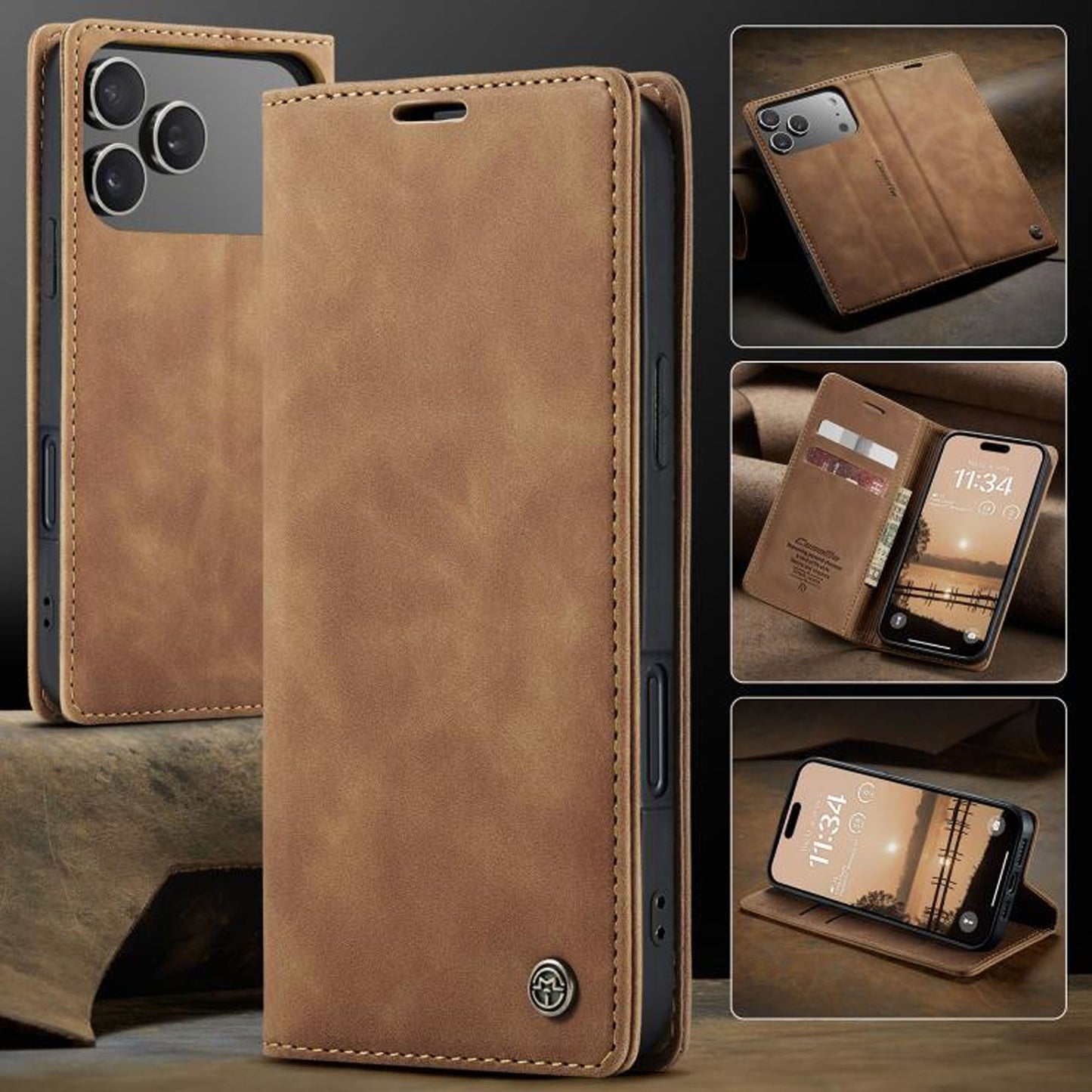 [FREE SHIPPING] CASEME RETRO FLIP LEATHER CASE FOR IPHONE 17 PRO MAX