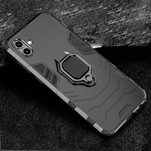 [ FREE SHIPPING] SAMSUNG A04 ,ARMOR SHOCKPROOF STAND HOLDER COVER - BLACK