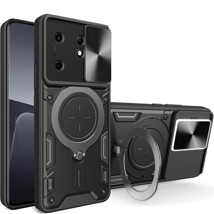 [FREE SHIPPING] Metal Ring Camera Protect Armor Hybrid Rotating Holder Back Cover For Infinix Zero 30 4G
