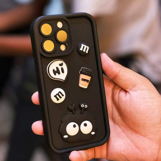 [FREE SHIPPING] 3D Briquette m&m icons Liquid silicon Case for Iphone 16 Pro Max