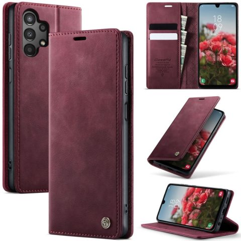 [FREE SHIPPING] CaseMe Retro Leather Case For Samsung Galaxy A13 Book Style Flip Wallet Magnetic Cover Card Slots Case For Samsung Galaxy A13