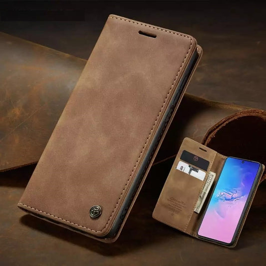 [FREE SHIPPING] CaseMe Retro Leather Case for Samsung A51 Book Style Flip Wallet Magnetic Cover Card Slots Case for Samsung A51
