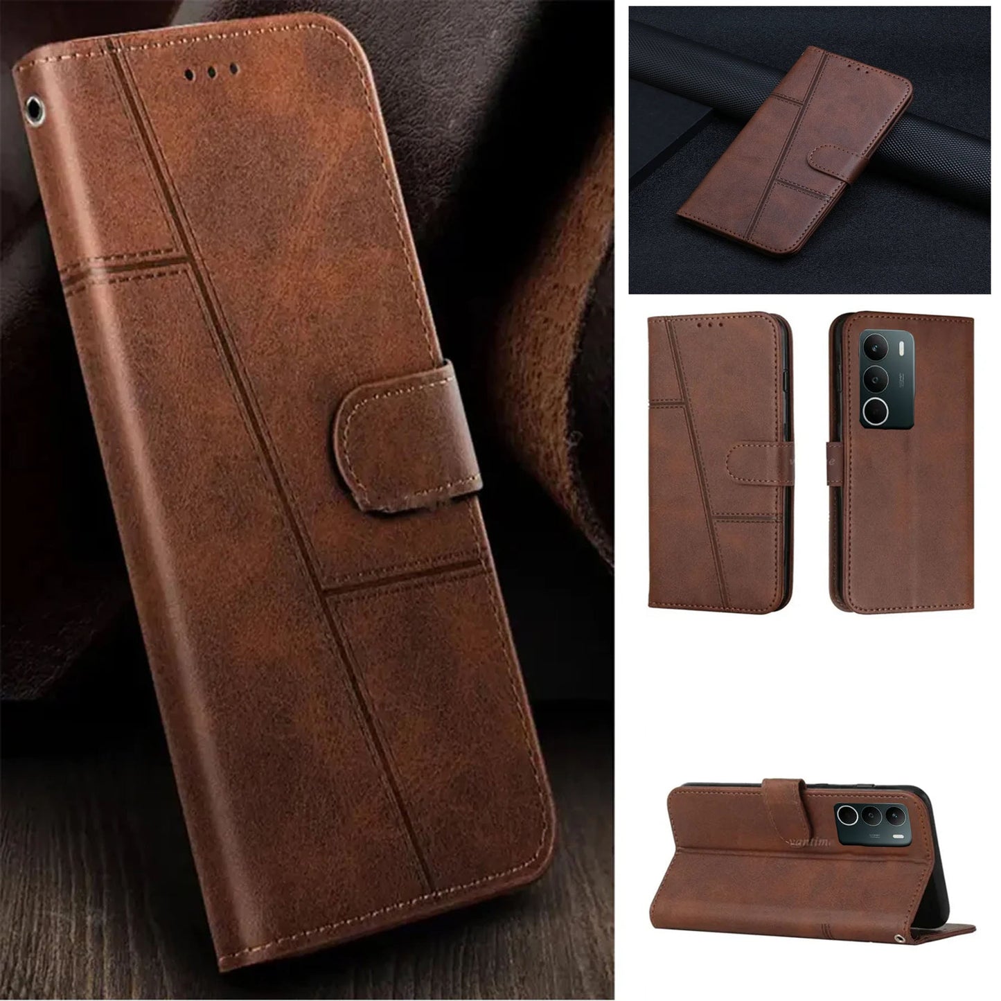 [FREE SHIPPING] BOOKLET LEATHER CASE FOR REALME C71