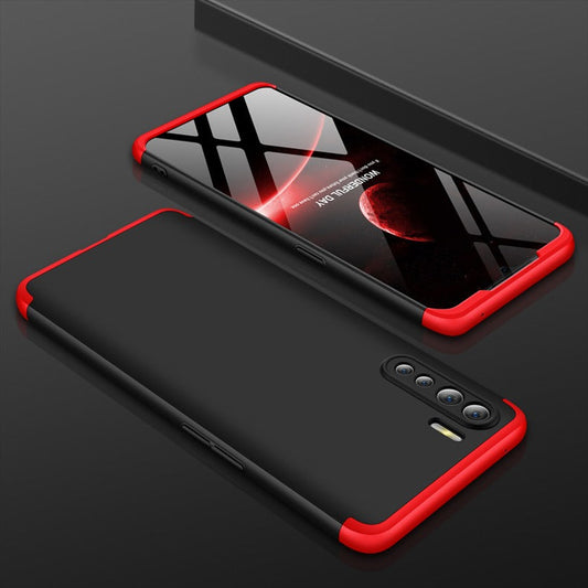 [FREE SHIPPING] Gkk 3in1 Full Protection Case For Oppo F15- Red & Black