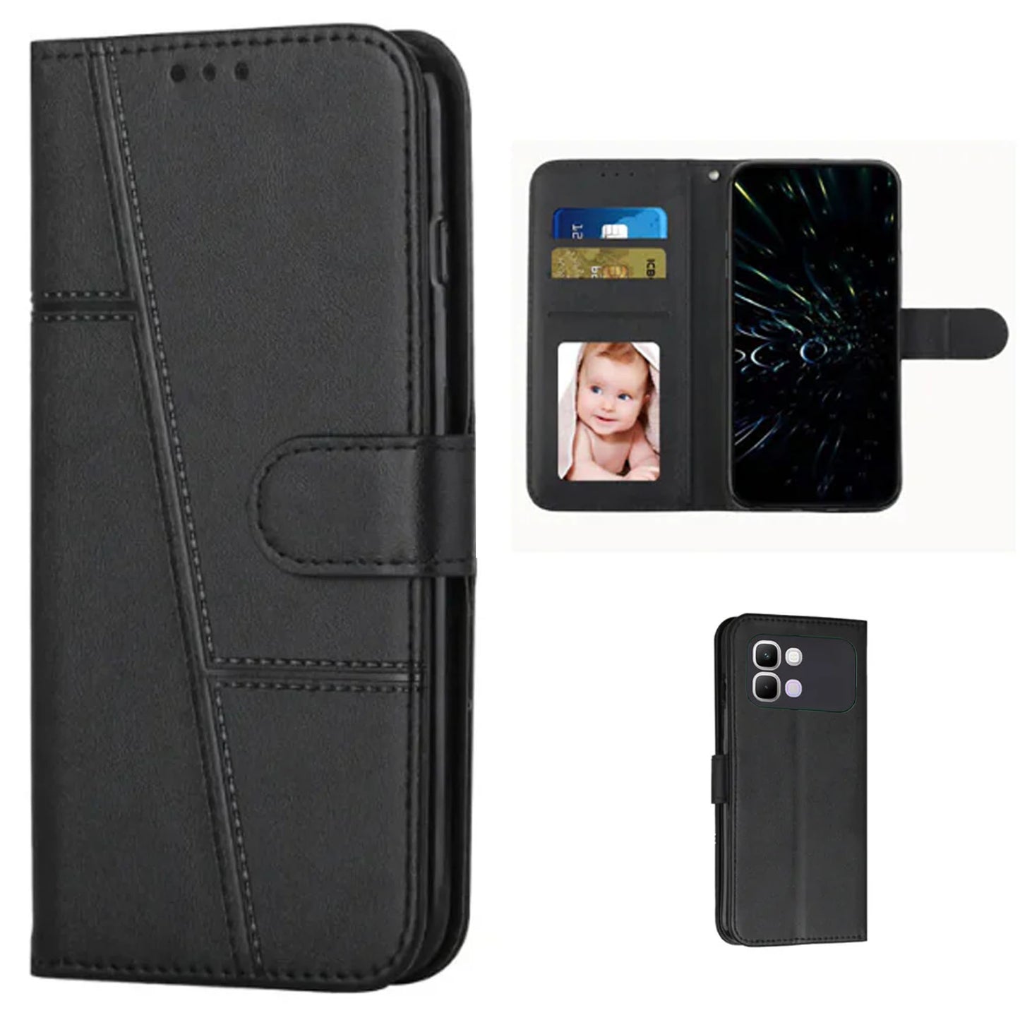 [FREE SHIPPING] BOOKLET LEATHER CASE FOR INFINIX SMART 20