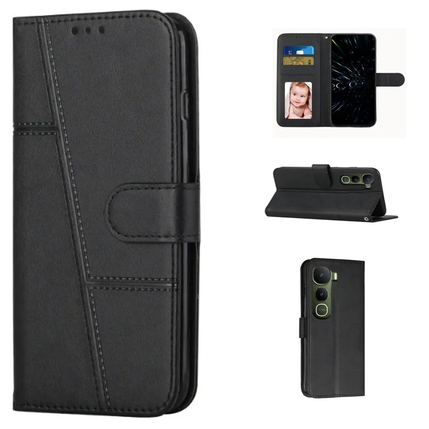 [FREE SHIPPING] BOOKLET LEATHER CASE FOR VIVO Y400