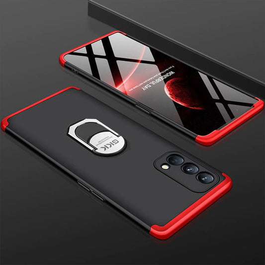 [ FREE SHIPPING] Oppo F19- Gkk Original Shock Proof Full Protection Cover 360 Case With Ring Holder
