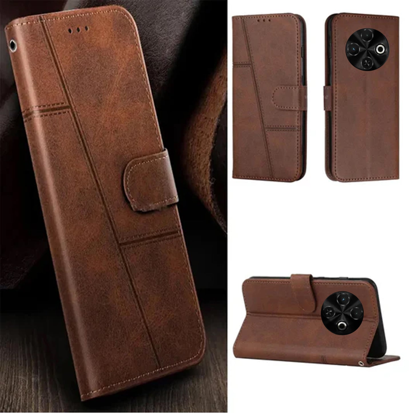 [FREE SHIPPING] BOOKLET LEATHER CASE FOR TECNO SPARK 30C